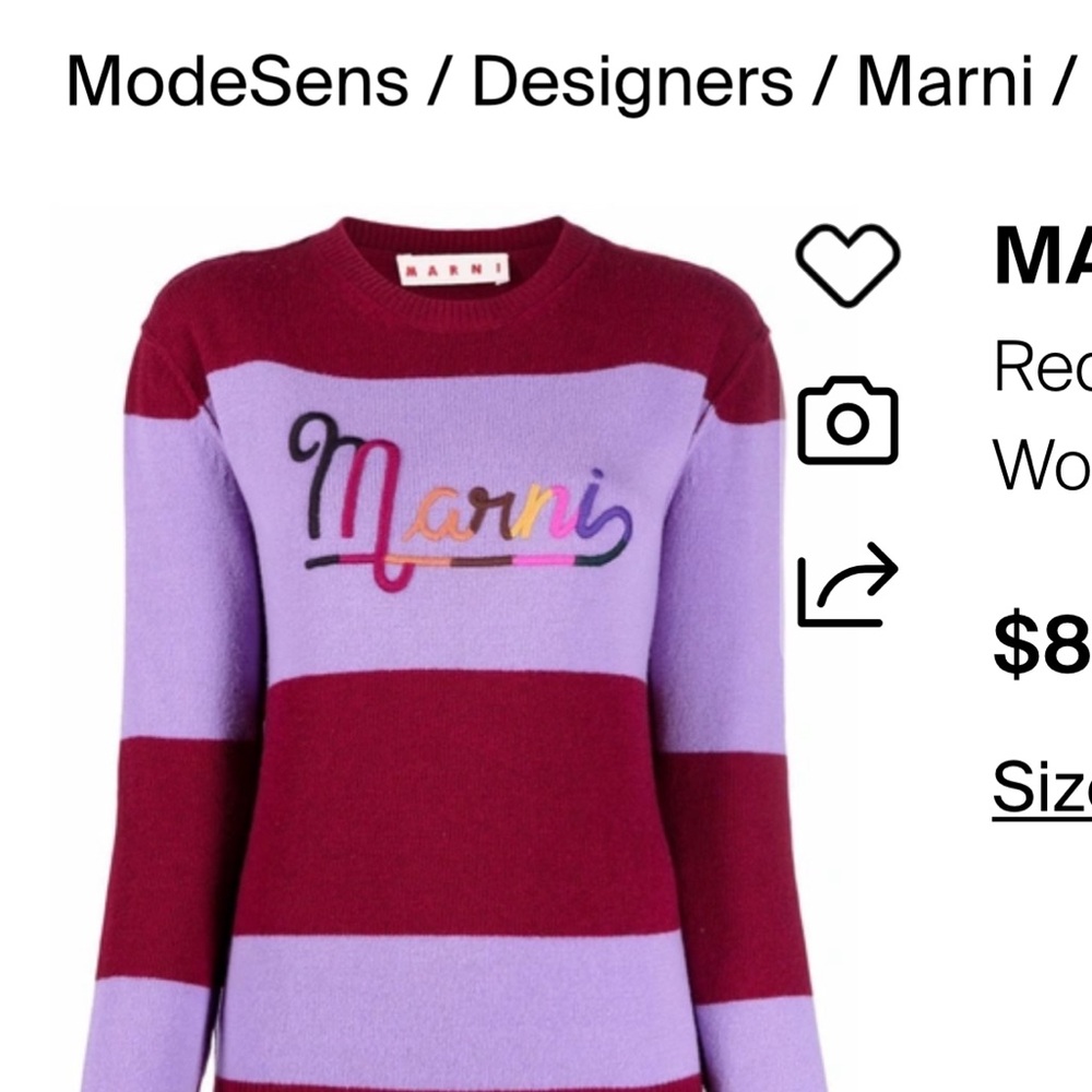 Marni Women's Colorful Striped Sweater - never work brand new